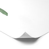 Poster Botanique Verdure Feuillage Aquarelle Mariage Post (Coin)