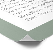 Poster Botanique Verdure Réception Florale Siège (Coin)