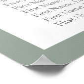 Poster Botanique Verdure Réception Florale Siège (Coin)