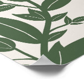Poster Botanique verte feuille (Coin)