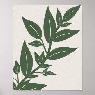 Poster Botanique verte feuille