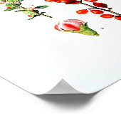 Poster botanique vintage - Berries rouges (Coin)