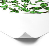 Poster botanique vintage - Clover rouge (Coin)