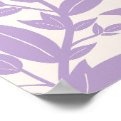 Poster Botanique violette Feuille (Coin)