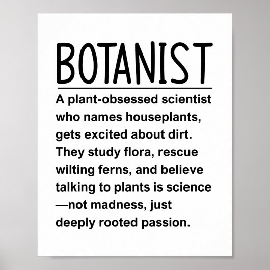 Poster Botaniste (Devant)