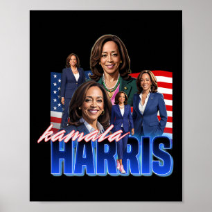 Poster Botte du drapeau américain Harris