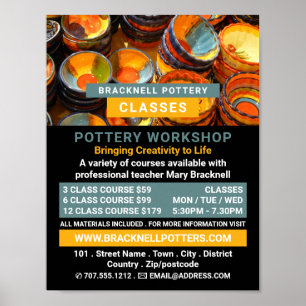 Poster Botte en céramique, Cours de poterie, Potters Adve