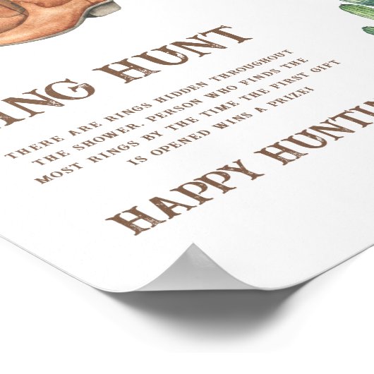 Poster bottes & bulle nuptiale douche Ring chasse jeu (Coin)