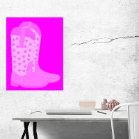 Bottes Cowboy avec étoiles rose