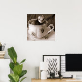 Poster Bottes dans une tasse de thé (Bureau à domicile)
