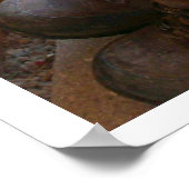 Poster Bottes De randonnées Alignées À L'Extérieur De La (Coin)