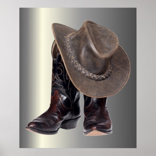 Poster Bottes et Casquette de cowboy (Devant)