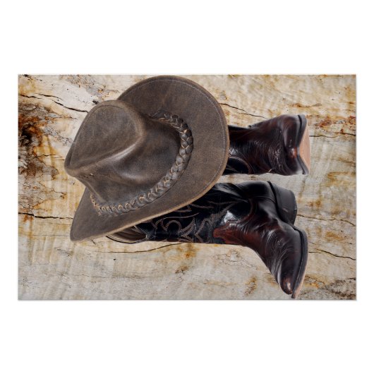 Poster Bottes et Casquette de cowboy (Devant)