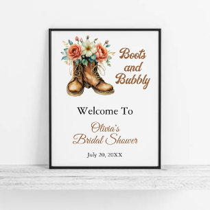 Poster Bottes et Pétillant : Bienvenue à la Fête de Maria