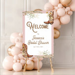 Poster Bottes florales rustiques et Fête des mariées de B<br><div class="desc">Poster Affiche de bienvenue</div>