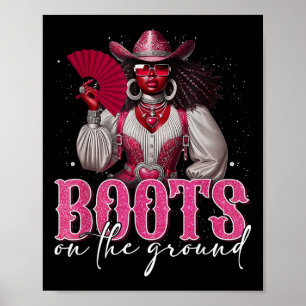 Poster Bottes Sur Le Sol JunetDix Black Cowgirl Weste