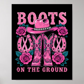 Poster Bottes Sur Le Sol Rose Western Cowgirl Cowgirl Cas