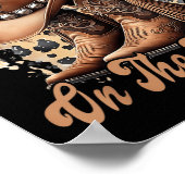 Poster Bottes Sur Le Terrain Boot Cowboy Western Cowgirl (Coin)