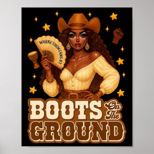 Poster Bottes sur le terrain où sont ces fans Black Weste