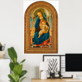 Poster Botticelli (1445-1510) Madonna & Child Enthroned (Bureau à domicile)