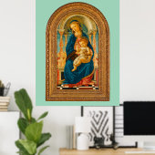 Poster Botticelli (1445-1510) Madonna & Child Enthroned (Bureau à domicile)