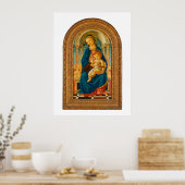 Poster Botticelli (1445-1510) Madonna & Child Enthroned (Cuisine)