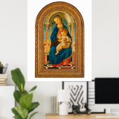Poster Botticelli (1445-1510) Madonna & Child Enthroned (Bureau à domicile)
