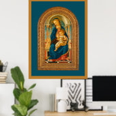 Poster Botticelli (1445-1510) Madonna & Child Enthroned (Bureau à domicile)