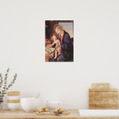 Poster Botticelli-Madonna enseigne à l'enfant Jésus (Cuisine)