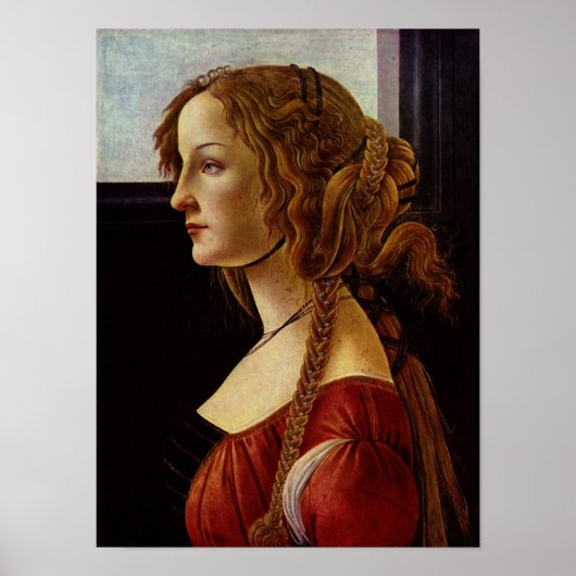 Poster Botticelli-Portrait de Simonetta Vespucci (Devant)
