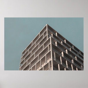 POSTER BOTTOM VIEW OF HIGH RISE BUILDING