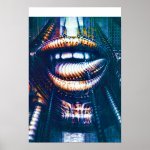 Poster Bouche Alien H R Giger