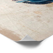 Poster Bouche - Aquarelle rouge cyclé (Coin)