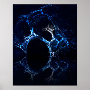 Poster Bouche bleue éclairée par la lune de caverne,