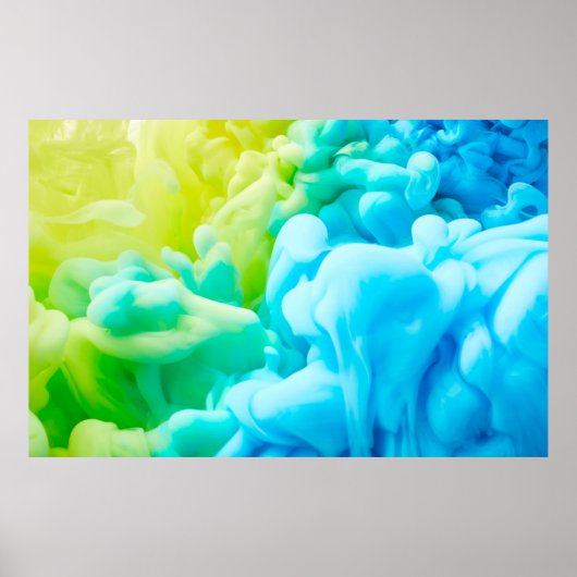 Poster Bouche d'encre dans le fond d'eau abstrait, arrièr (Devant)