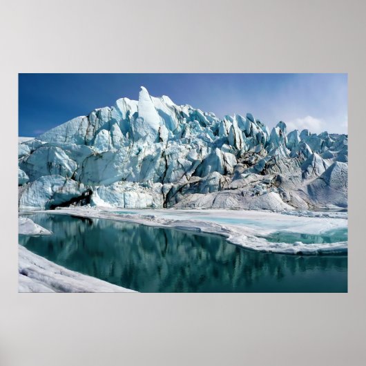 Poster Bouche du glacier Matanuska en Alaska (Devant)