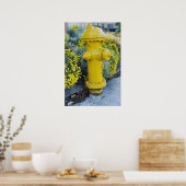 Poster Bouche-feu jaune et fleurs sauvages (Cuisine)