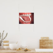 Poster Bouche Humaine Ouverte, Montrant Dents, Gums Et La (Cuisine)