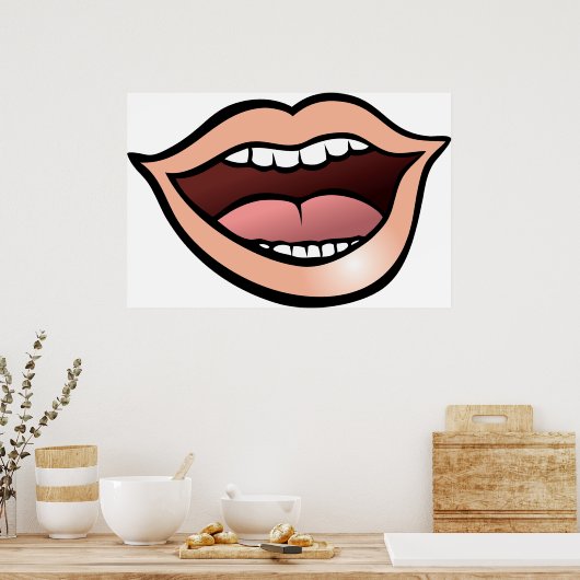 Poster Bouche Ouverte (Cuisine)