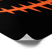 Poster Bouche pointillée du Citrouille de Jack-o'-lantern (Coin)