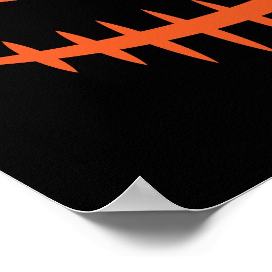 Poster Bouche pointillée du Citrouille de Jack-o'-lantern (Coin)