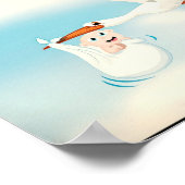 Poster Bouche portant bébé nouveau-né (Coin)