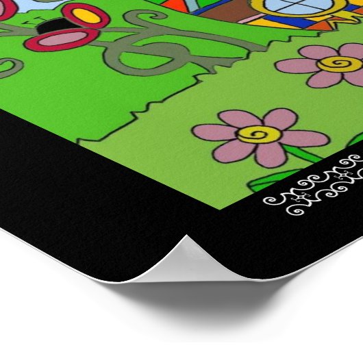 Poster Bouche sur une maison Pysanka (Coin)