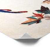 Poster Bouchée bleue sur la Branche de l'érable par Hiros (Coin)