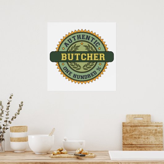 Poster Boucher authentique (Cuisine)