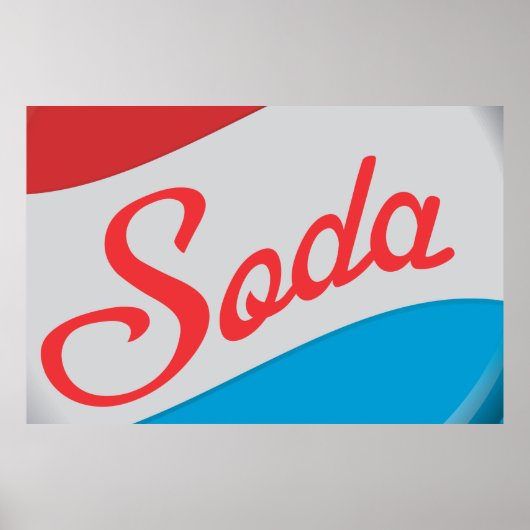 Poster Bouchon de bouteille de soda vintage (Devant)