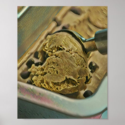 Poster Bouchon de crème glacée (Devant)
