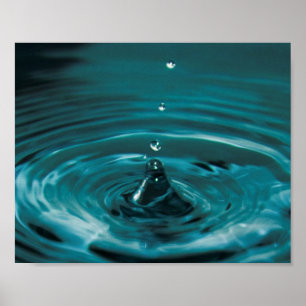 Poster Bouchon d'eau turquoise