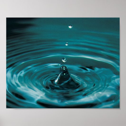 Poster Bouchon d'eau turquoise (Devant)