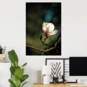 Poster Boucle magnolia verticale (Bureau à domicile)
